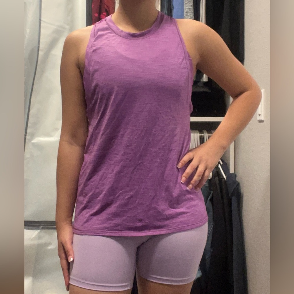 Lululemon Purple Sleeveless Top with built in sports bra